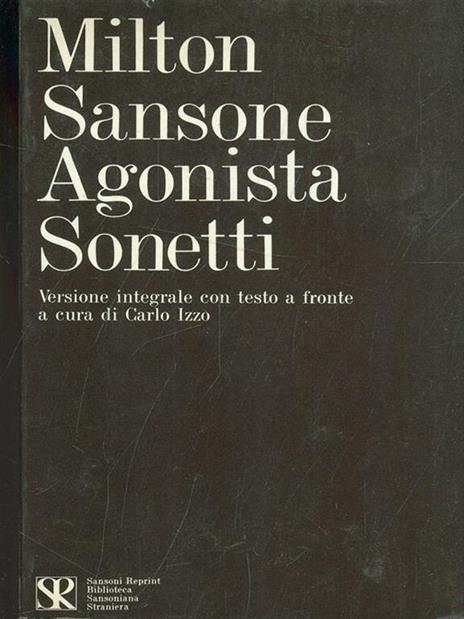Sansone Antagonista Sonetti - Giovanni Milton - 3
