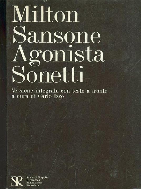 Sansone Antagonista Sonetti - Giovanni Milton - 8