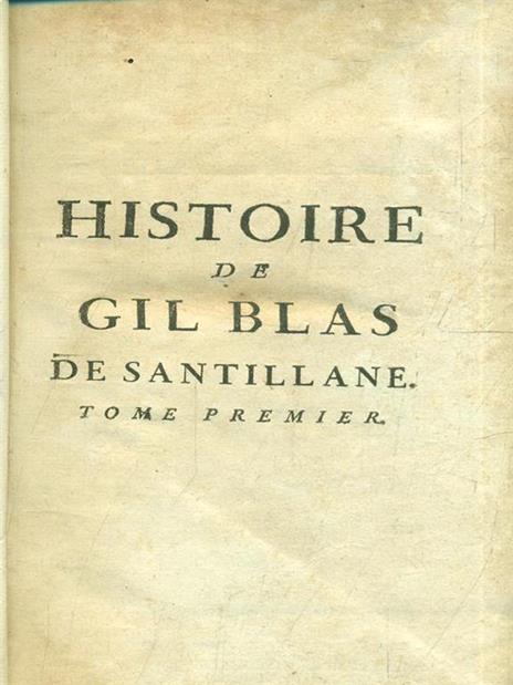 Histoire de Gil Blas de Santillane premier tome - Michel Lesage - copertina