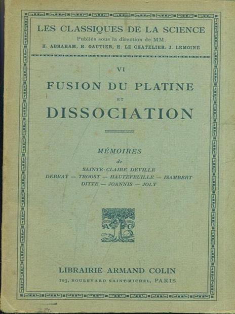 Fusion du platine et dissociation - 9