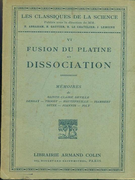 Fusion du platine et dissociation - 6