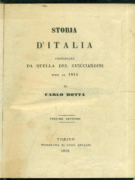 Storia d'Italia Vol. 7-8 - Carlo Botta - 6