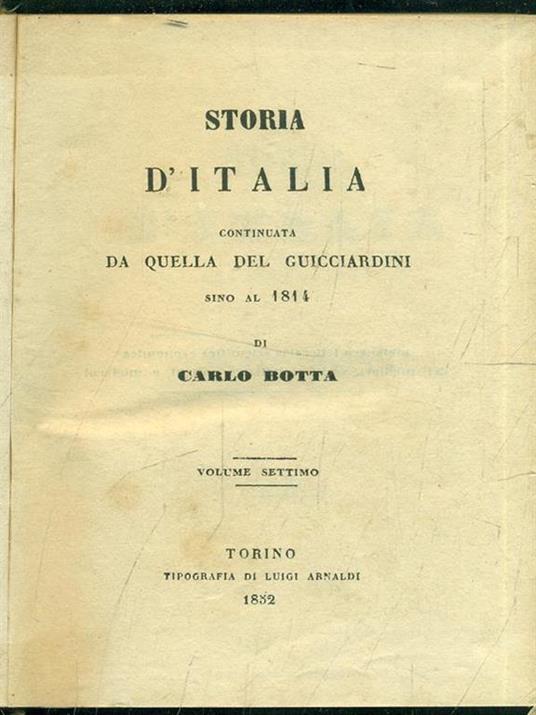 Storia d'Italia Vol. 7-8 - Carlo Botta - 5