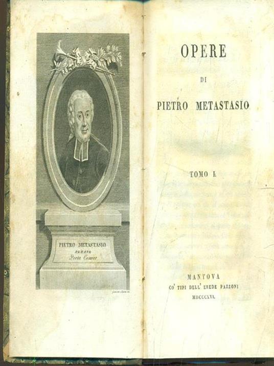 Opere tomo I - Pietro Metastasio - copertina