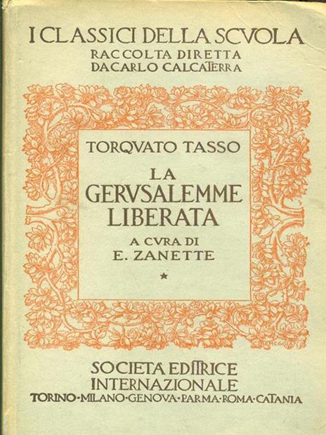 La Gerusalemme liberata - Torquato Tasso - copertina