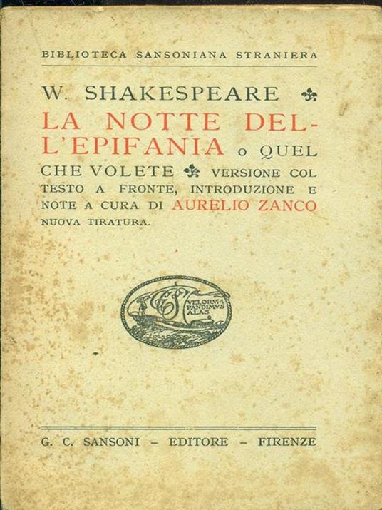 La notte dell'epifania - William Shakespeare - 5