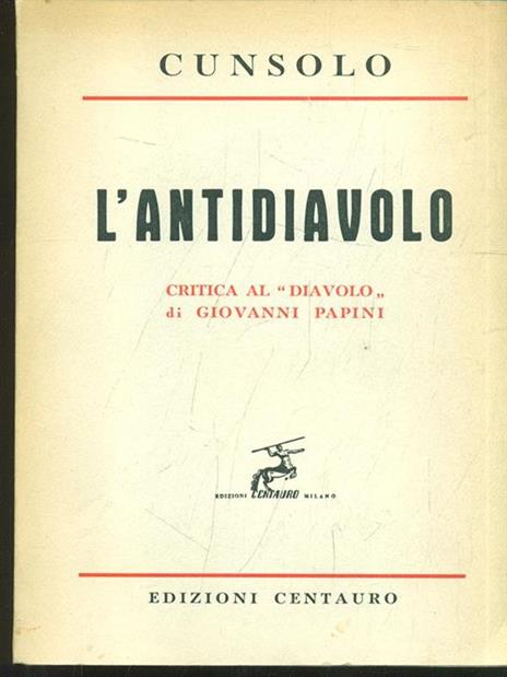 L' antidiavolo - Luigi Cunsolo - copertina