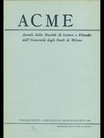 Acme. Vol. XXXVII. Fascicolo II