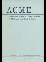 Acme. Vol. XLII. Fascicolo I