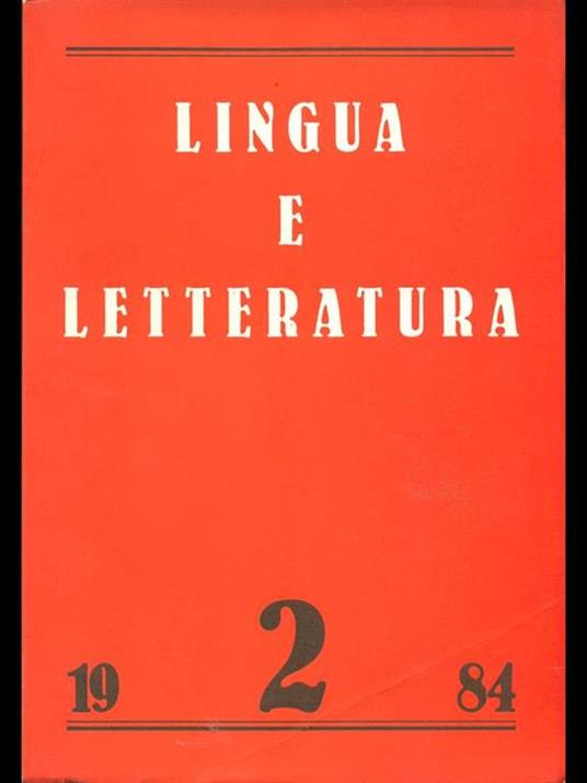 Lingua e letteratura 2. 1984 - 6