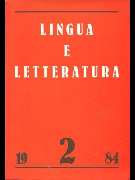 Lingua e letteratura 2. 1984 - copertina