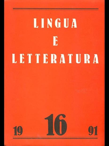 Lingua e letteratura 16. 1991 - 6