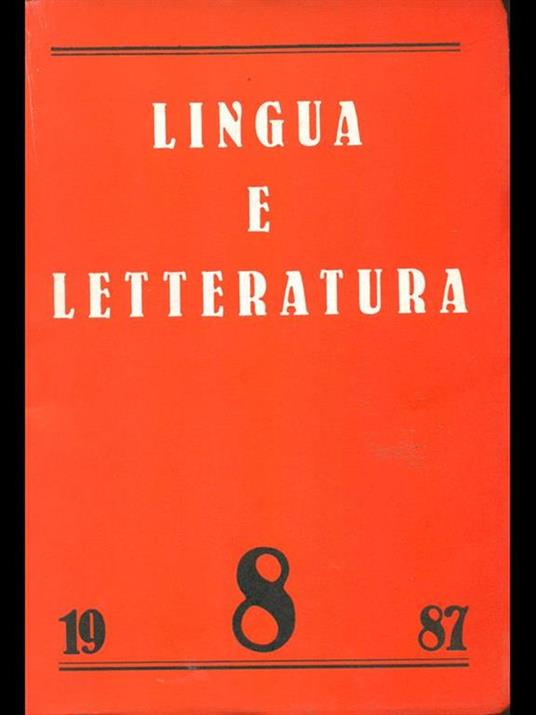 Lingua e letteratura 8. 1987 - 5