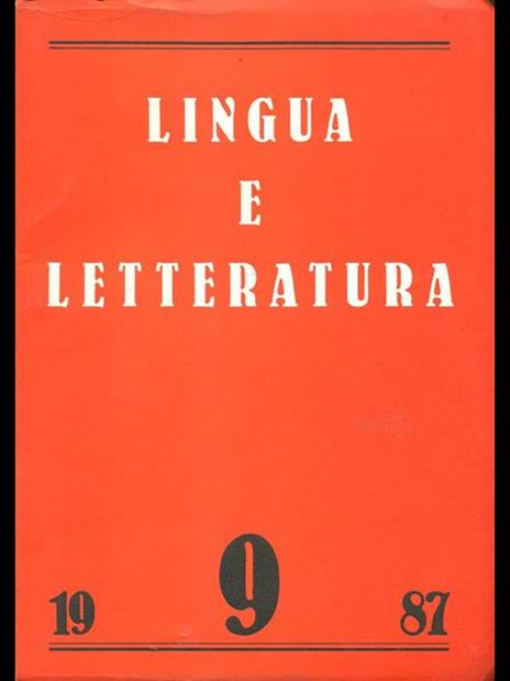 Lingua e letteratura 9. 1987 - 7