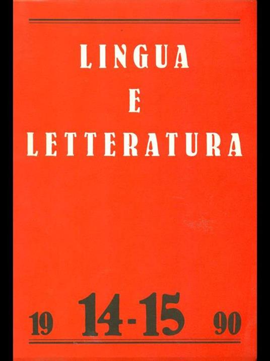 Lingua e letteratura 14/15. 1990 - 10