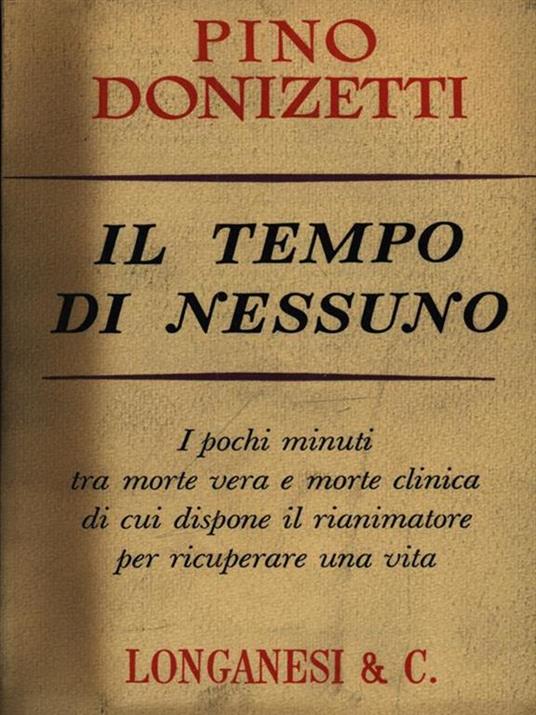 Il tempo di nessuno - Pino Donizetti - copertina