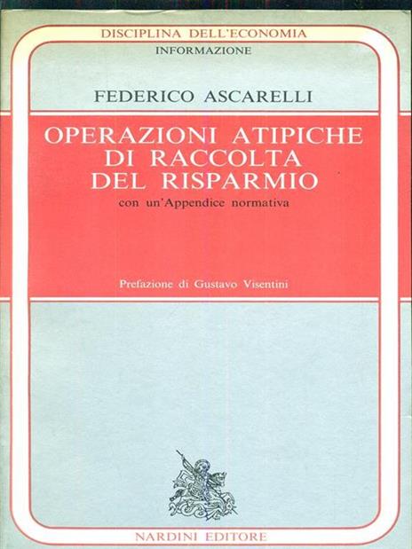 Operazioni atipiche di raccolta del risparmio - copertina