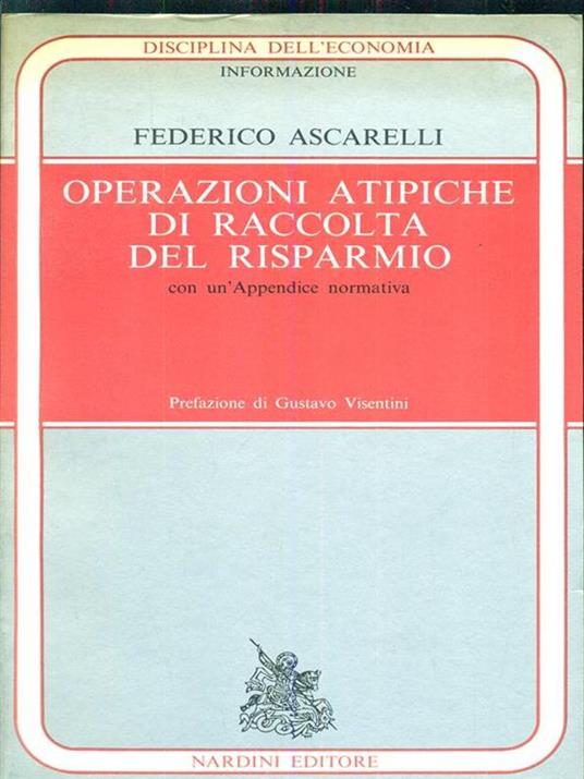 Operazioni atipiche di raccolta del risparmio - copertina