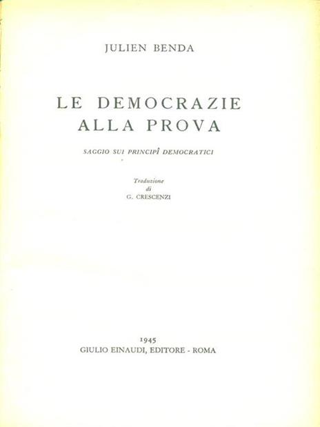 Le democrazie alla prova - Julien Benda - 4