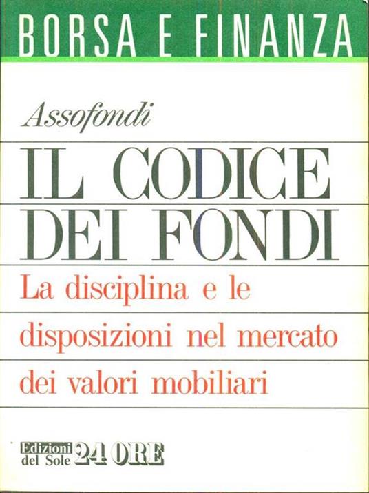 Assofondi Il codice dei fondi - copertina