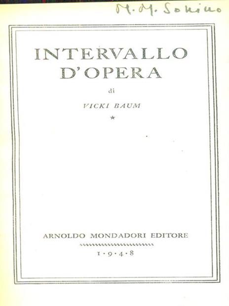 Intervallo d'opera - Vicki Baum - 3