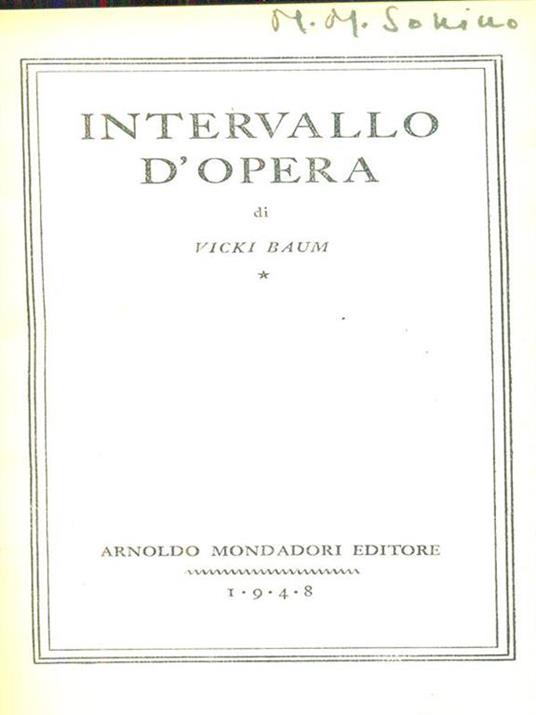 Intervallo d'opera - Vicki Baum - 3