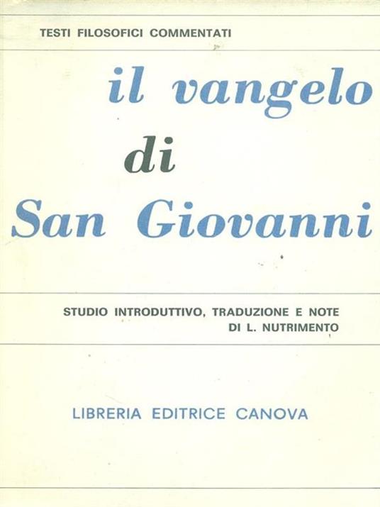 Il Vangelo di San Giovanni - copertina