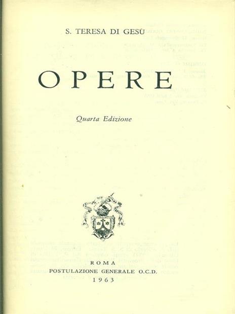 Opere - Teresa di Lisieux (santa) - copertina