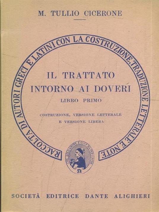 Trattato intorno ai doveri. Versione interlineare - Marco Tullio Cicerone - copertina