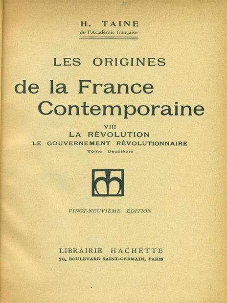 Les origines de la France Contemporaine VIII - Hippolyte Taine - 3