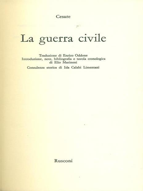 La guerra civile - G. Giulio Cesare - 2