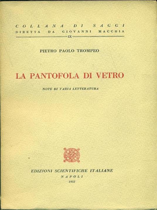 La pantofola di vetro - P. Paolo Trompeo - copertina