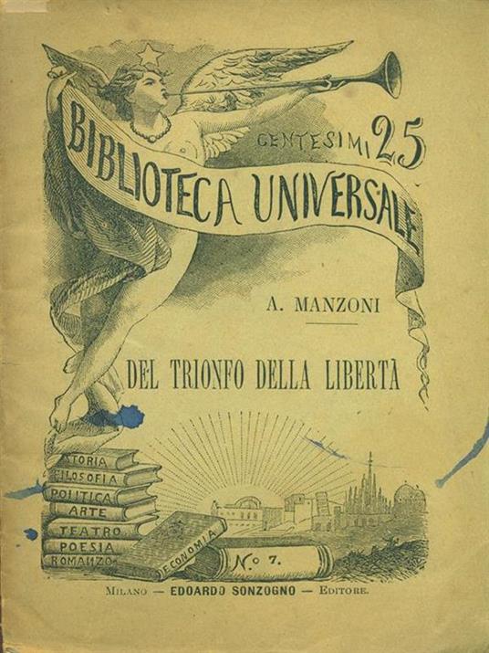 Del trionfo della libertà - Alessandro Manzoni - copertina