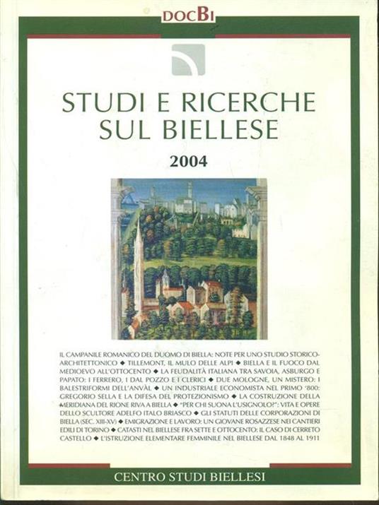 Studi e ricerche sul biellese 2004 - copertina