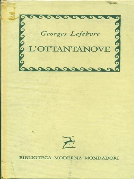 L' Ottantanove - Georges Lefebvre - copertina