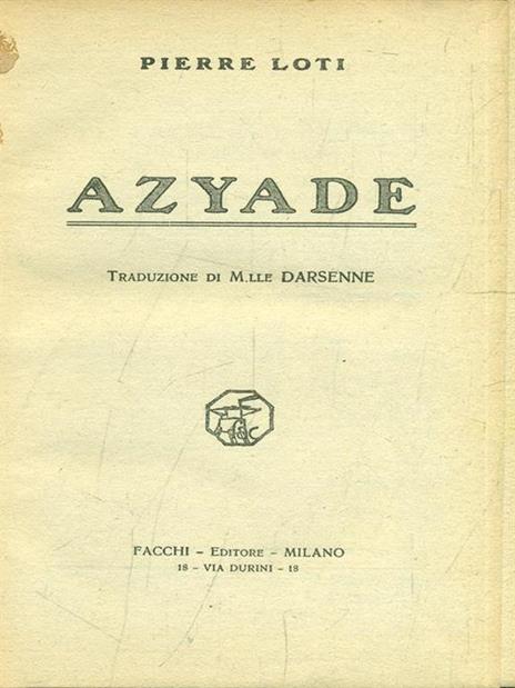 Azyade - Pierre Loti - copertina