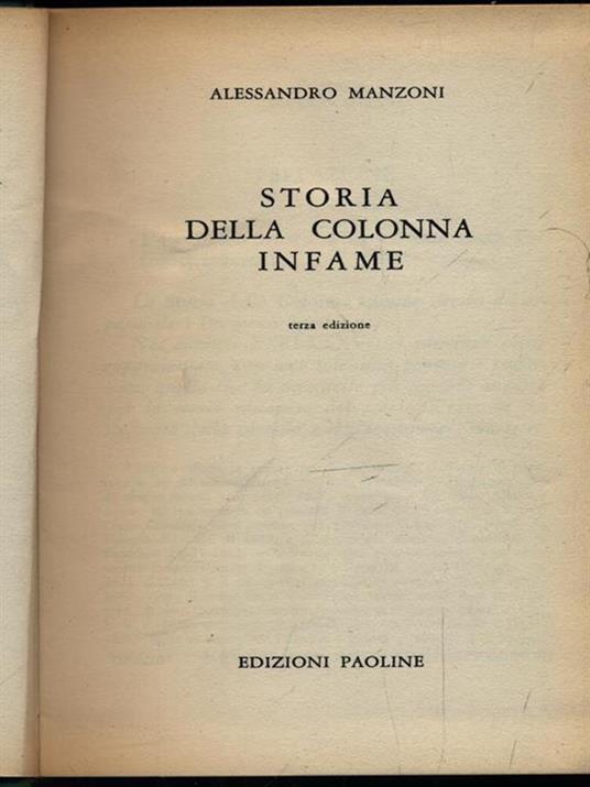 Storia della colonna infame - Alessandro Manzoni - 4