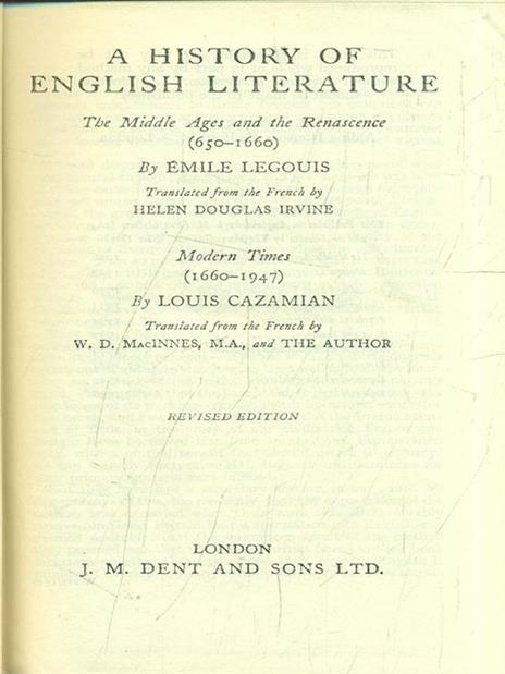 A history of English literature - Émile Legouis - 3