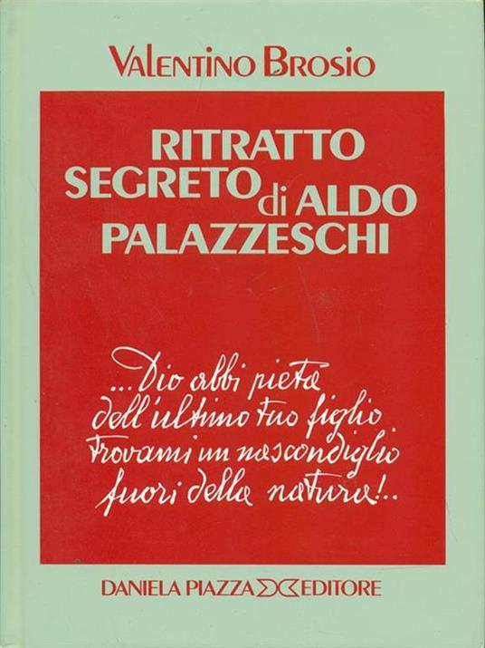 Ritratto segreto di Aldo Palazzeschi - Valentino Brosio - copertina