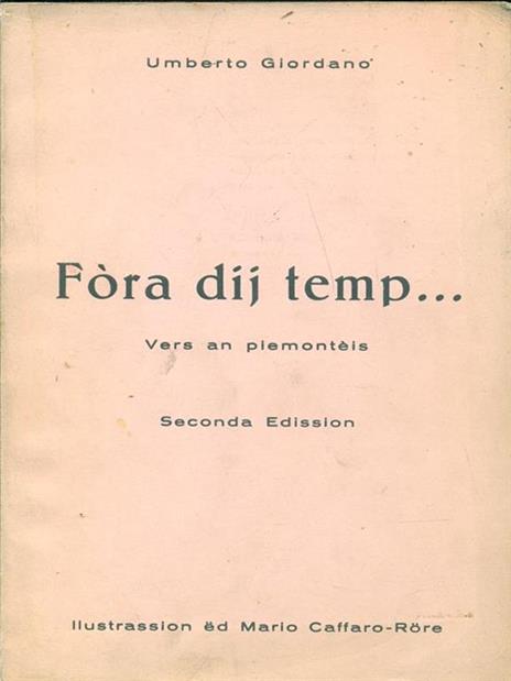 Fora dij temp - Umberto Giordano - copertina