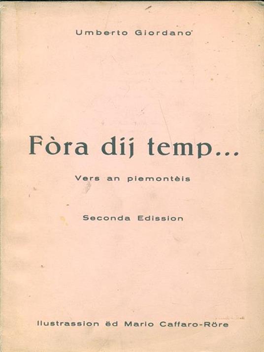 Fora dij temp - Umberto Giordano - copertina