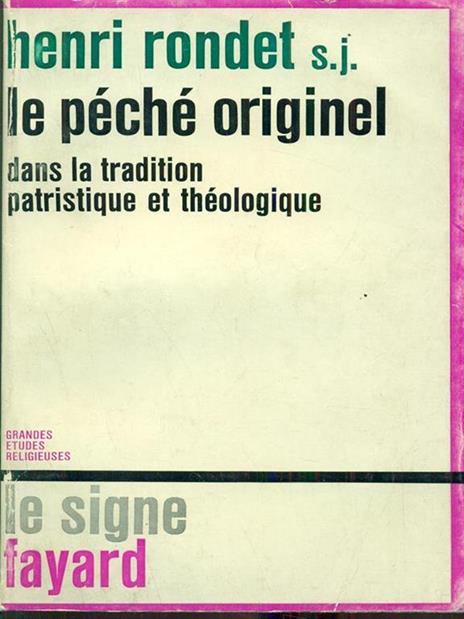 Le peché originel - Henri Rondet - copertina