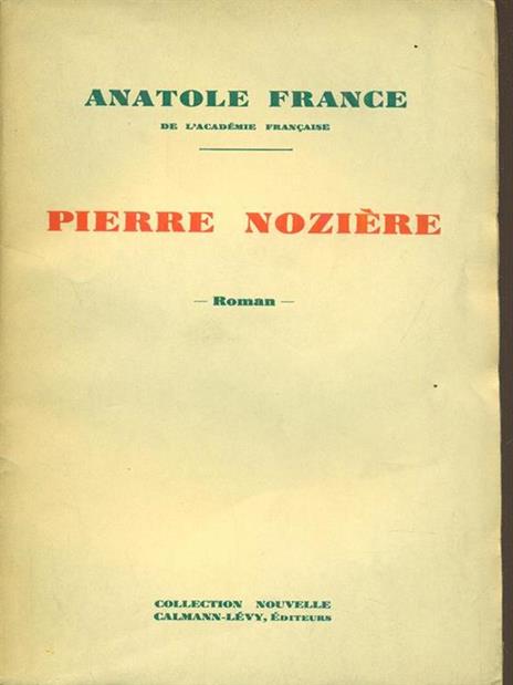 Pierre Noziere - Anatole France - copertina