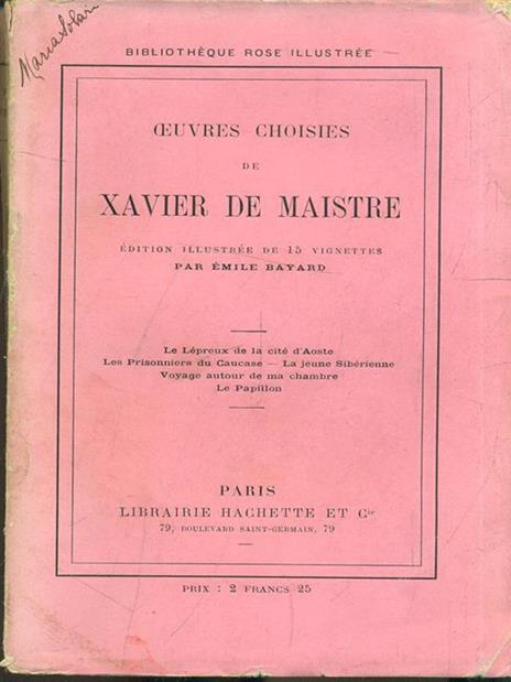 Oeuvres choisies de Xavier de Maistre - Émile Bayard - copertina