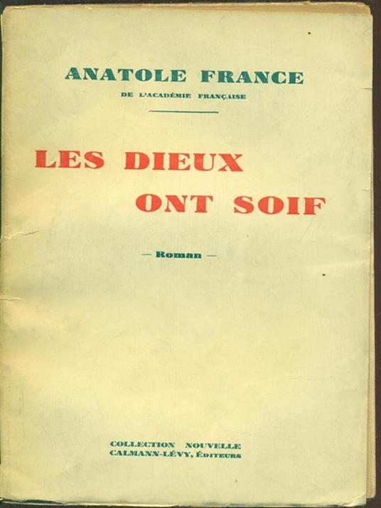 Les dieux ont soif - Anatole France - copertina