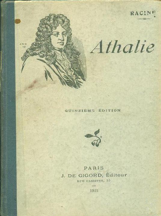 Athalie - Jean Racine - copertina