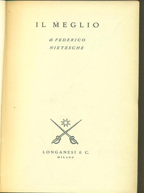 Il meglio - Friedrich Nietzsche - copertina