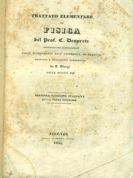 Trattato elementare di fisica - Charles Despretz - 5