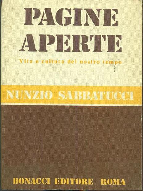 Pagine aperte - Nunzio Sabbatucci - copertina