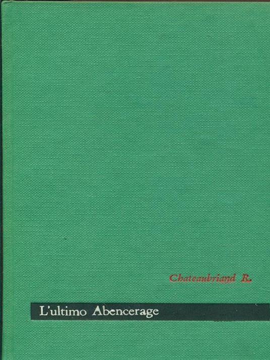 L' ultimo Abencerage - copertina